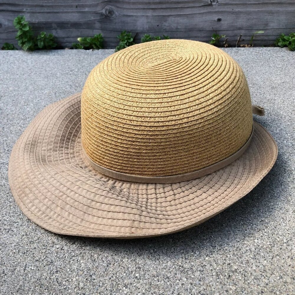 Vintage SCALA COLLEZIONE Paper Sun Hat Women's Wide Brim Floppy Travel Packable‍